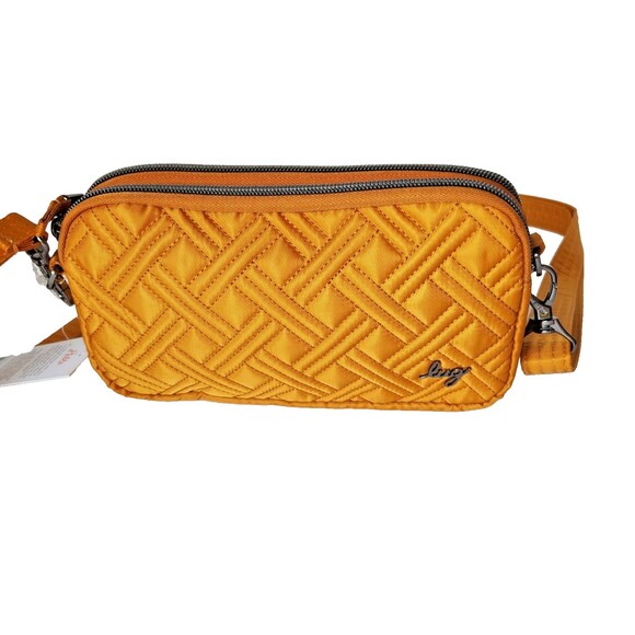 LUG Amber Yellow Coupe XL Convertible Crossbody Hip Belt Bag Shoulder RFID - Picture 5 of 16